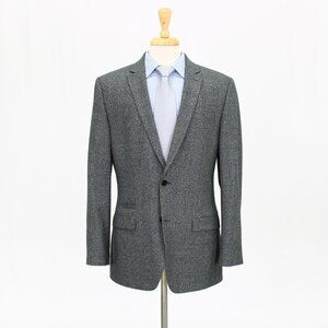 Express 42L Gray Check 2-Button Sport Coat Blazer Jacket P478